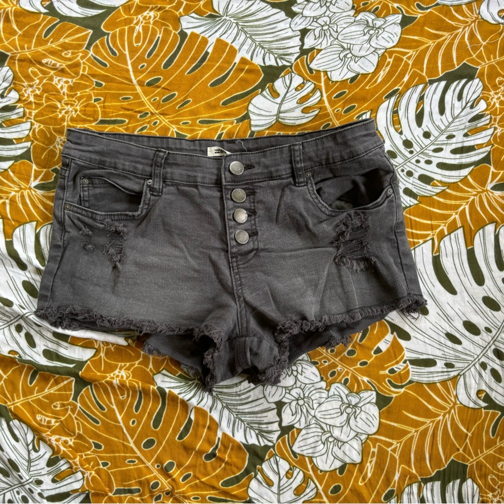 Black shorts distressed